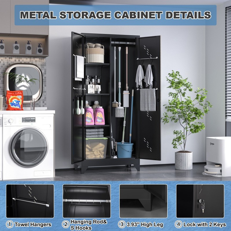 Tall Broom Storage Cabinet Tall Broom Storage Cabinet